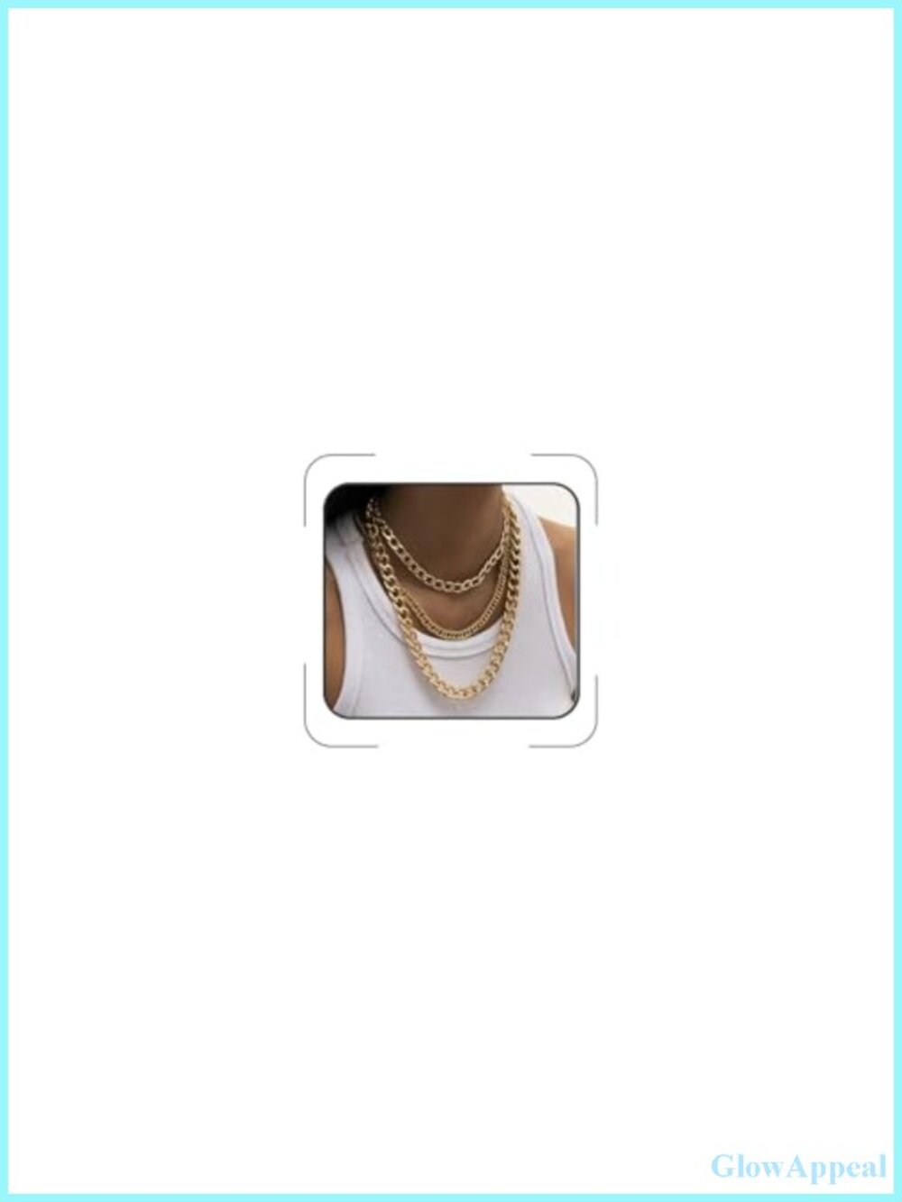 Chunky Silver Layered Pirate Necklace Punk 8090s Hip Hop Cuban Link Chain Choker